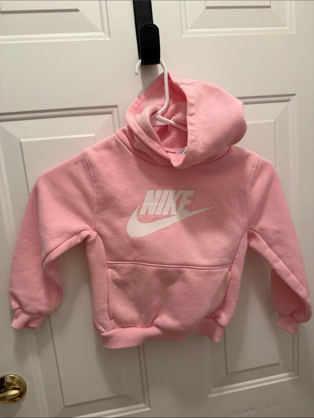 Nike Kids 4T Pink Hoodie with White Logo
